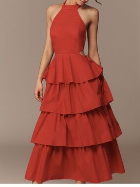 Endless Rose Red Tiered Ruffle Maxi Dress